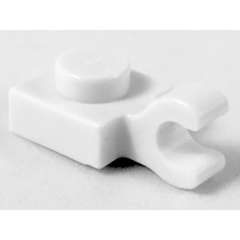 Plaat, Aangepast 1x1 met horizontale clip White